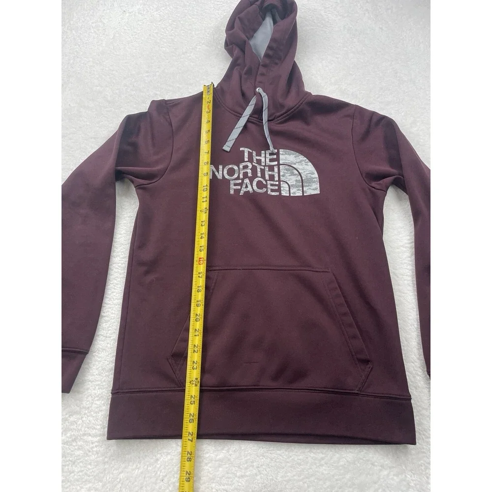 The‎ North Face Mens Burgundy Camo Logo Pullover Fleece Hoodie Maroon S/M
